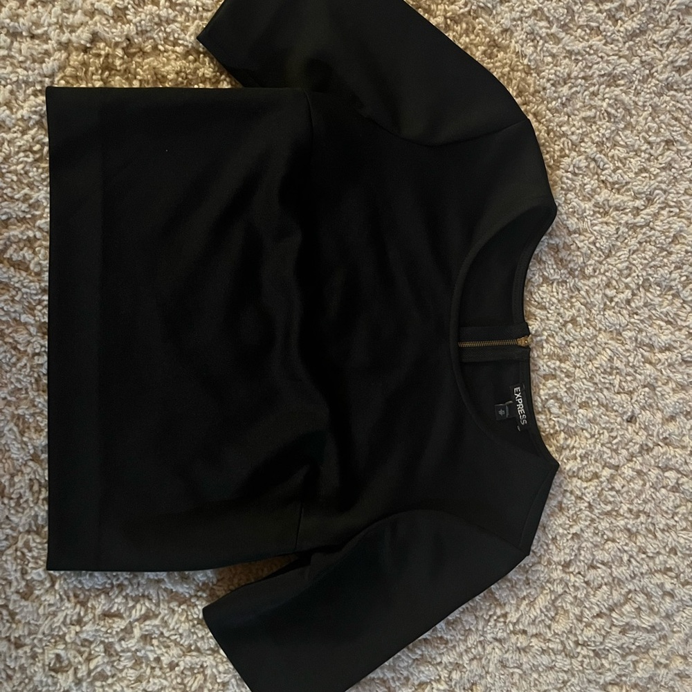 Express Black Crop Top